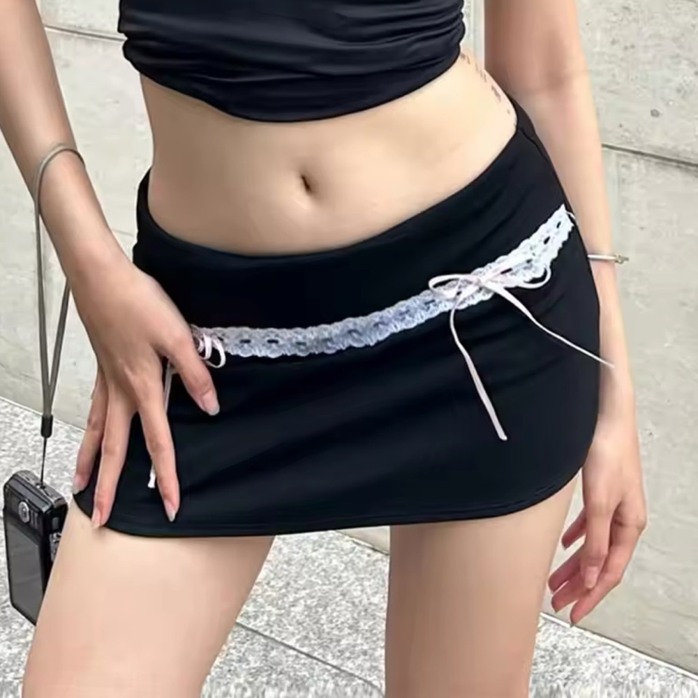 Croquette bow mini skirt